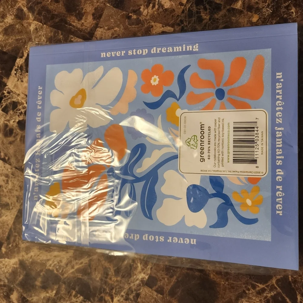 Greenroom Blue Floral Notebook/Journal 3-Pack